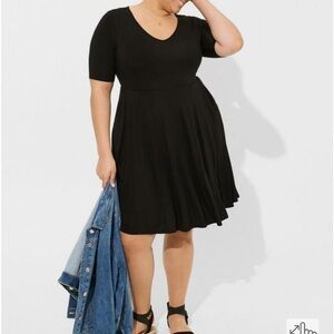 Torrid super soft skater dress black with pockets. Worn once. Size 3x